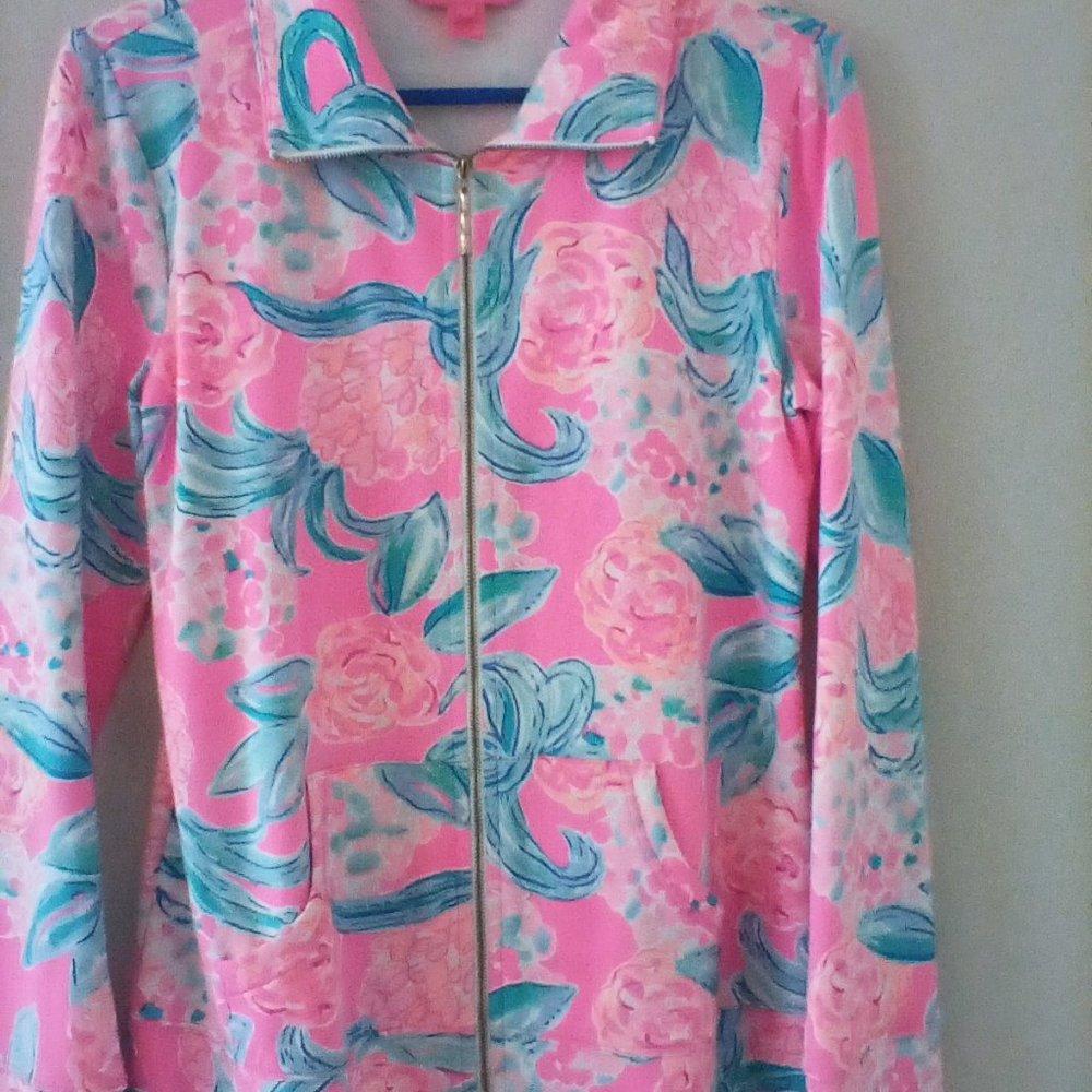 Lilly Pulitzer pink zip up jacket